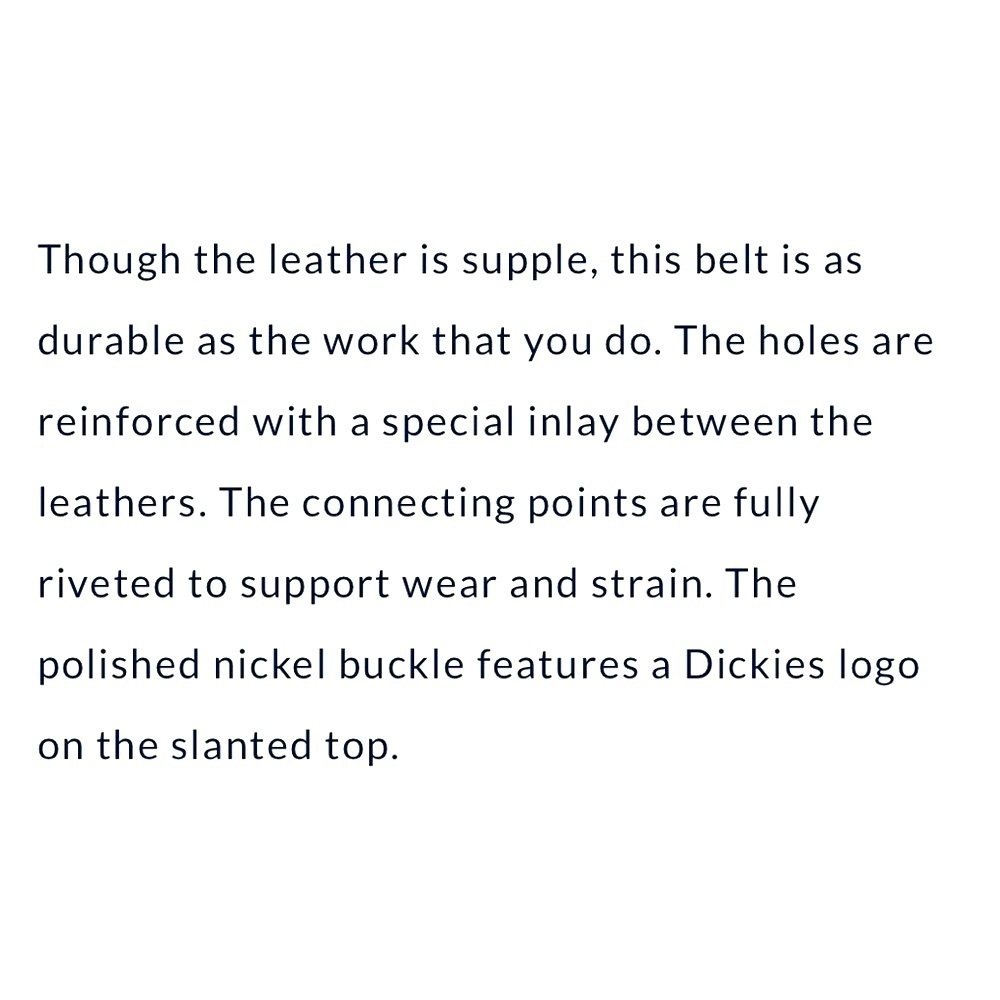 Dickies Leather Belt (NWOT) - Picture 7 of 8